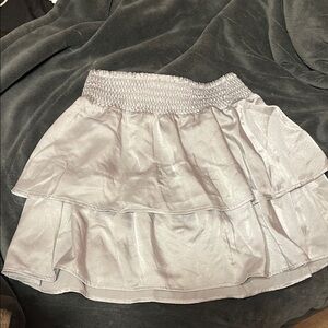 Wonder Nation Silver Tiered Mini Skirt